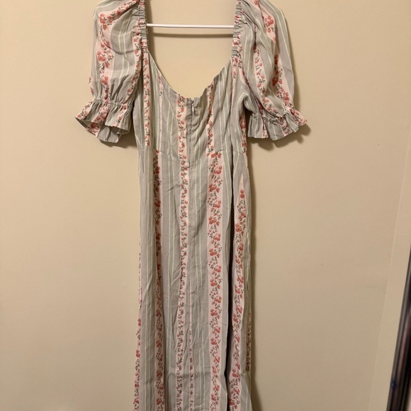 NWOT WEWOREWHAT Floral Midi Dress - SZ.4 - Victorian Floral Stripe - Picture 5 of 9